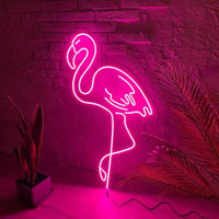 Pink Flamingo Custom Neon Sign Light LED Flex Letter Board for Home Bedroom Decor Indoor INS Wall Decoration Cool Gift