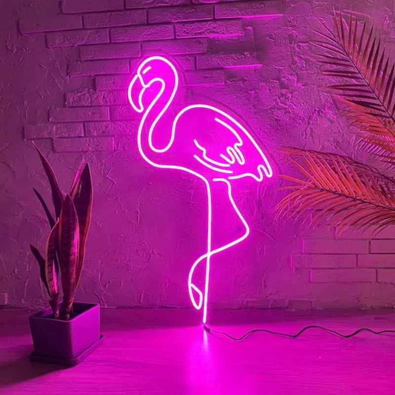 Pink Flamingo LED Neon Sign