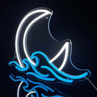 Moon & Waves LED Neon Sign - Ztylist