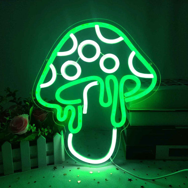 Green Mushroom LED Neon Sign - Ztylist