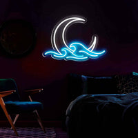 Moon & Waves LED Neon Sign - Ztylist