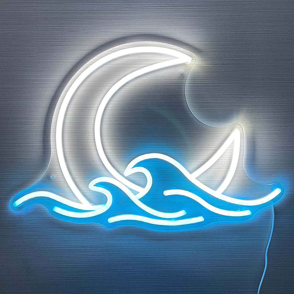 Moon & Waves LED Neon Sign - Ztylist