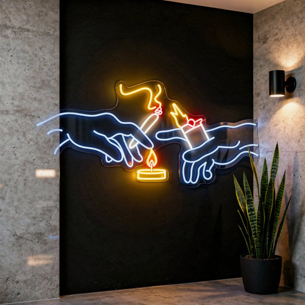 Hands Of God LED Neon Sign