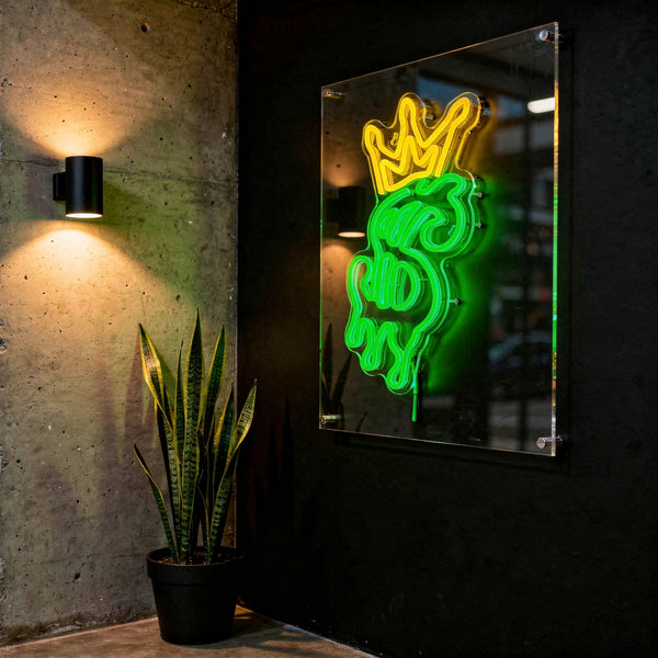Money Crown LED Neon Sign