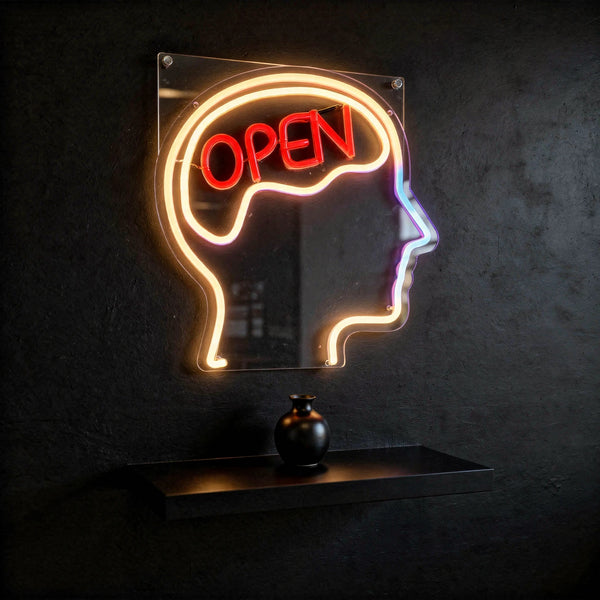 Open Mind Brain LED Neon Sign