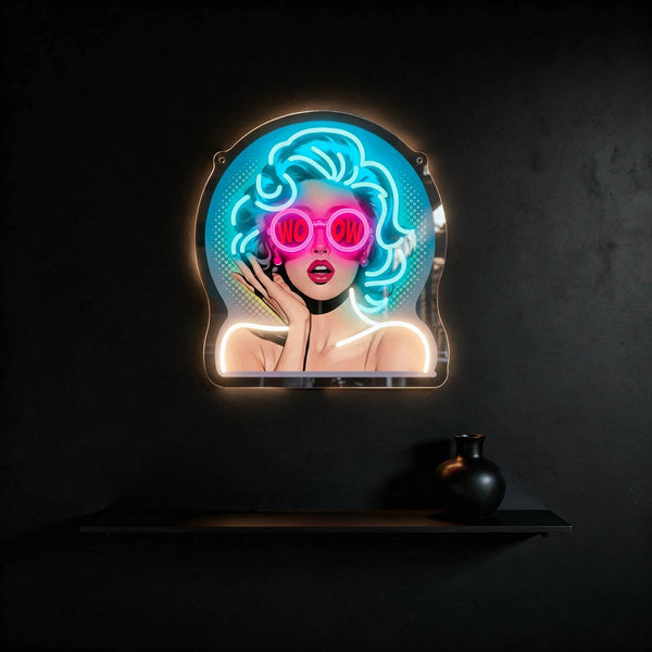 Pop Girl WOW LED Neon Sign