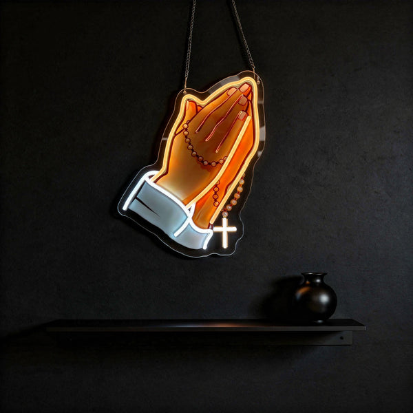 Praying Hands LED Neon Sign