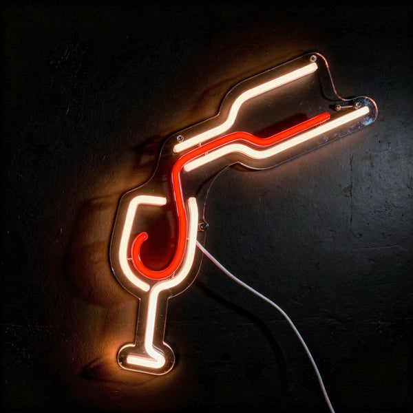 Red Wine Glass LED Neon Sign