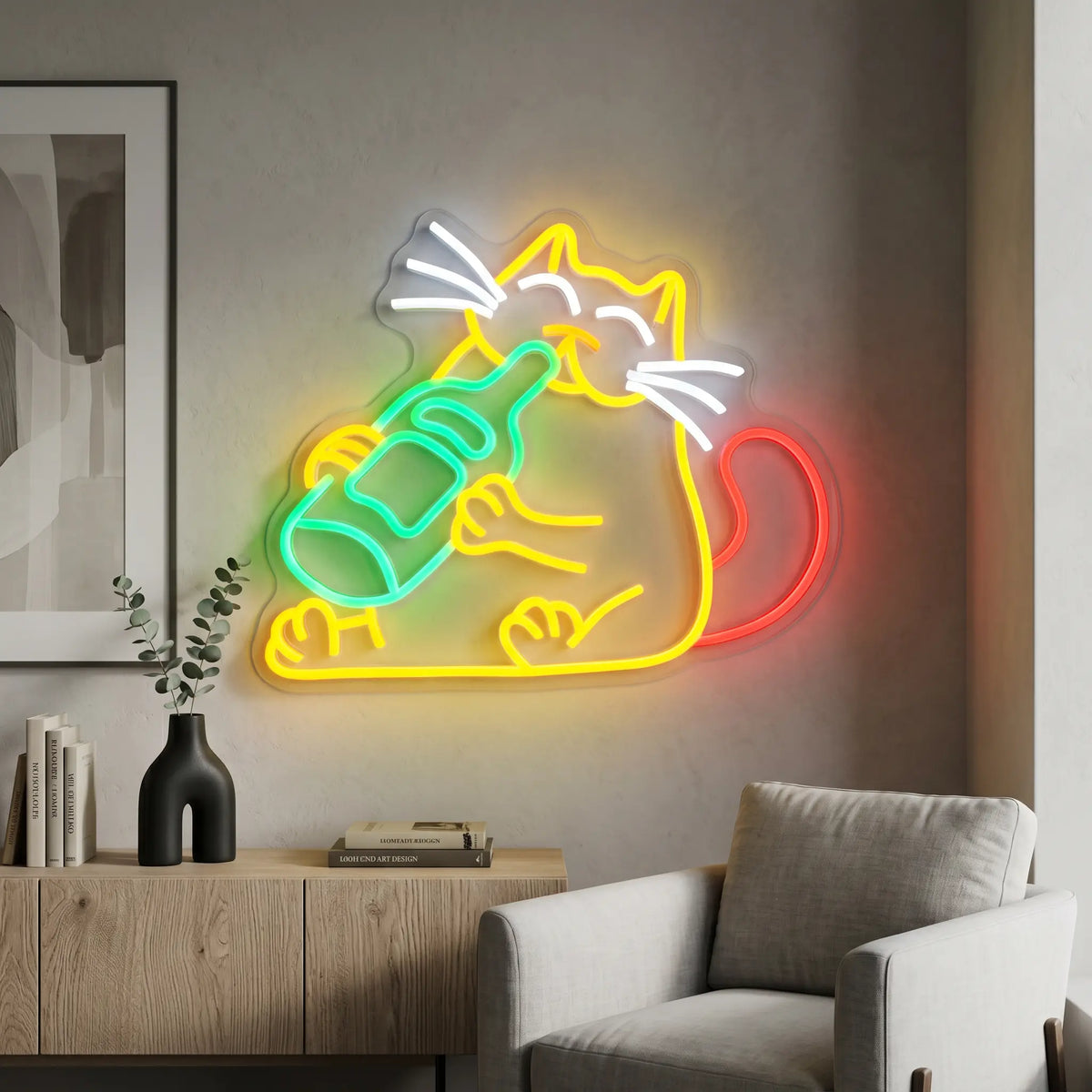 Drunk Cat Neon LED Light - Ztylist