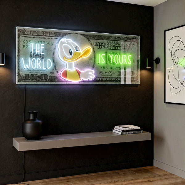The World Is Yours Money LED Neon Sign